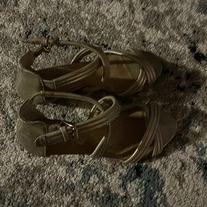 Love your shoes gold buckle heels